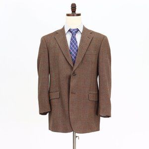 Tommy Hilfiger 42R Brown Check 2-Button Sport Coat Blazer Jacket O904